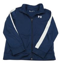 Tmavomodro-biela športová prepínaci mikina s logom Under Armour