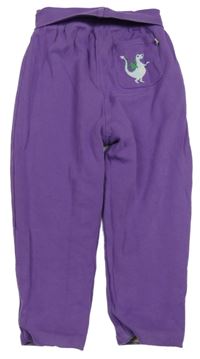 Fialové oboustranné tepláky s dinem