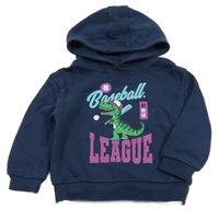 Tmavomodrá mikina s dinem a kapucňou Primark