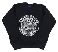 Tmavomodrá mikina s potlačou