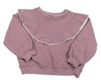 Staroružová mikina s čipkou H&M
