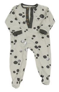 Bielo-sivý teplákový overal s psíkom