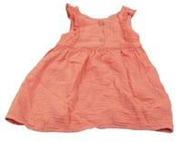 Ružové mušelínové šaty s čipkou F&F