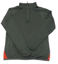 Tmavošedo-červená športová funkčná mikina Crane