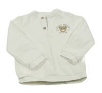 Biela mikina s medvedíkom C&A