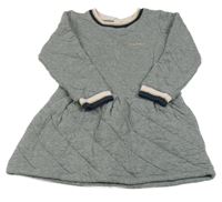 Šedé vzorované teplákové teplé šaty Esprit