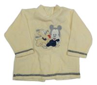 Vanilková zamatová mikina s Mickeym Disney