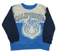 Smetanovo-modrá mikina s tigrom George