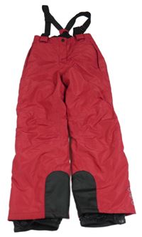 Malinovo-černé šusťákové funkční oteplovačky s trakami Crivit