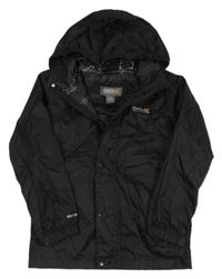 Čierna šušťáková funkčná nepromokavá bunda s kapucňou Regatta