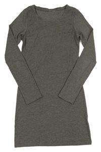 Tmavosivé melírované bavlnené šaty