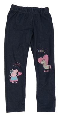 Tmavomodré legíny riflového vzhledu s Pepinou 