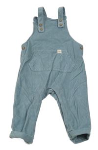 Modré na traké manšestráky s vreckom