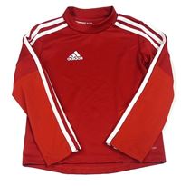 Červené športové tričko s logom Adidas