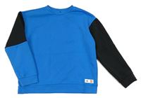 Modro-tmavomodrá mikina s logom Adidas