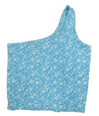 Tyrkysový crop top s kvietkami C&A