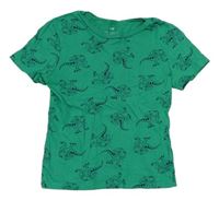 Zelené tričko s dinosaurami zn. H&M