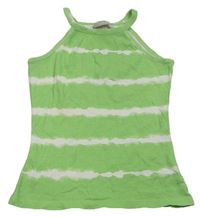 Zeleno-biely pruhovaný rebrovaný top Matalan