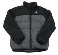 Šedo-černá šusťáková zimní bunda H&M