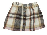 Farebná kockovaná sukňa Shein