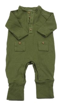 Khaki pletený overal s vreckami Primark