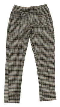 Béžovo-černo-bílé vzorované legíny Next 