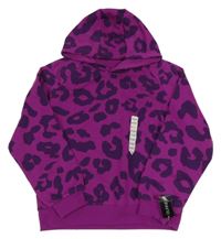 Nové - Purpurovo-fialová vzorovaná mikina s kapucí Dunnes