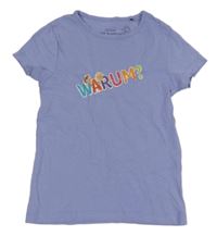 Svetlomodré tričko s nápisom