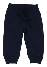 Tmavomodré cuff tepláky H&M