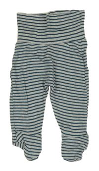 Šedo-tmavozelené pruhované polodupky H&M