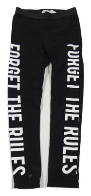 Čierne legíny s nápismi H&M