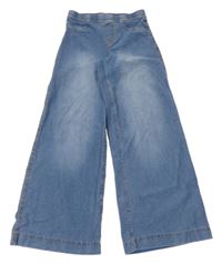 Modré lehké wide leg rifle H&M