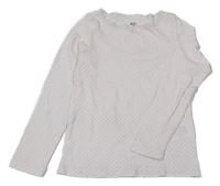 Bielo-ružové vzorované tričko H&M