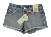 Modré šisované rifľové kraťasy s mašľami RIVER ISLAND