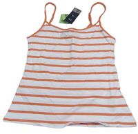 Bielo-tehlový pruhovaný top M&S
