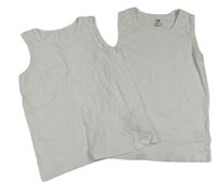 2x - Bílý nátělník PRIMARK a H&M