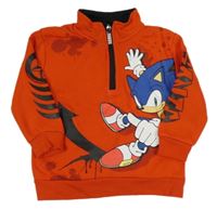 Červená mikina se Sonicem PRIMARK