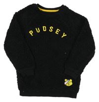 Čierna huňatá mikina s medvídkem Pudsey George