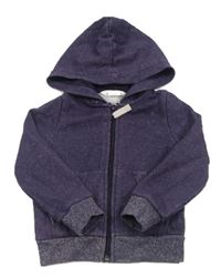Lilková prepínaci mikina so trblietkami a kapucňou H&M