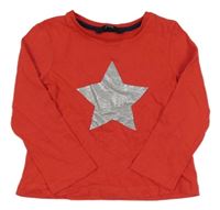 Červené tričko so striebornou hviezdou zn. George