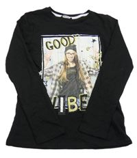 Čierne tričko s dívkou PEP&CO