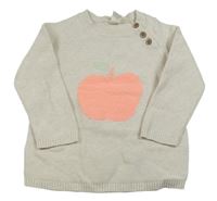 Svetlobéžový melírovaný sveter s jablíčkem Topomini