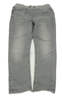 Šedé teplákové rifle s úpletovým pasem C&A