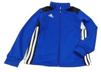 Safírovo-černo-bílá thermo propínací mikina Adidas