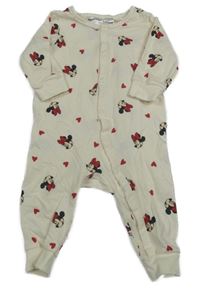 Smetanový overal s Minnie a srdíčky H&M