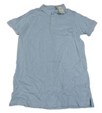 Nové - svetlomodré melírované polo tričko PRIMARK