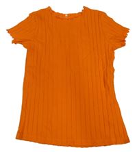 Tmavooranžové rebrované tričko HEMA