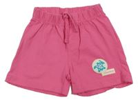 Tmavorůžové kraťasy se želvičkou Ergee