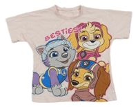 Svetloružové tričko s PAW PATROL