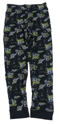Čierne pyžamové nohavice s obrázkami F&F